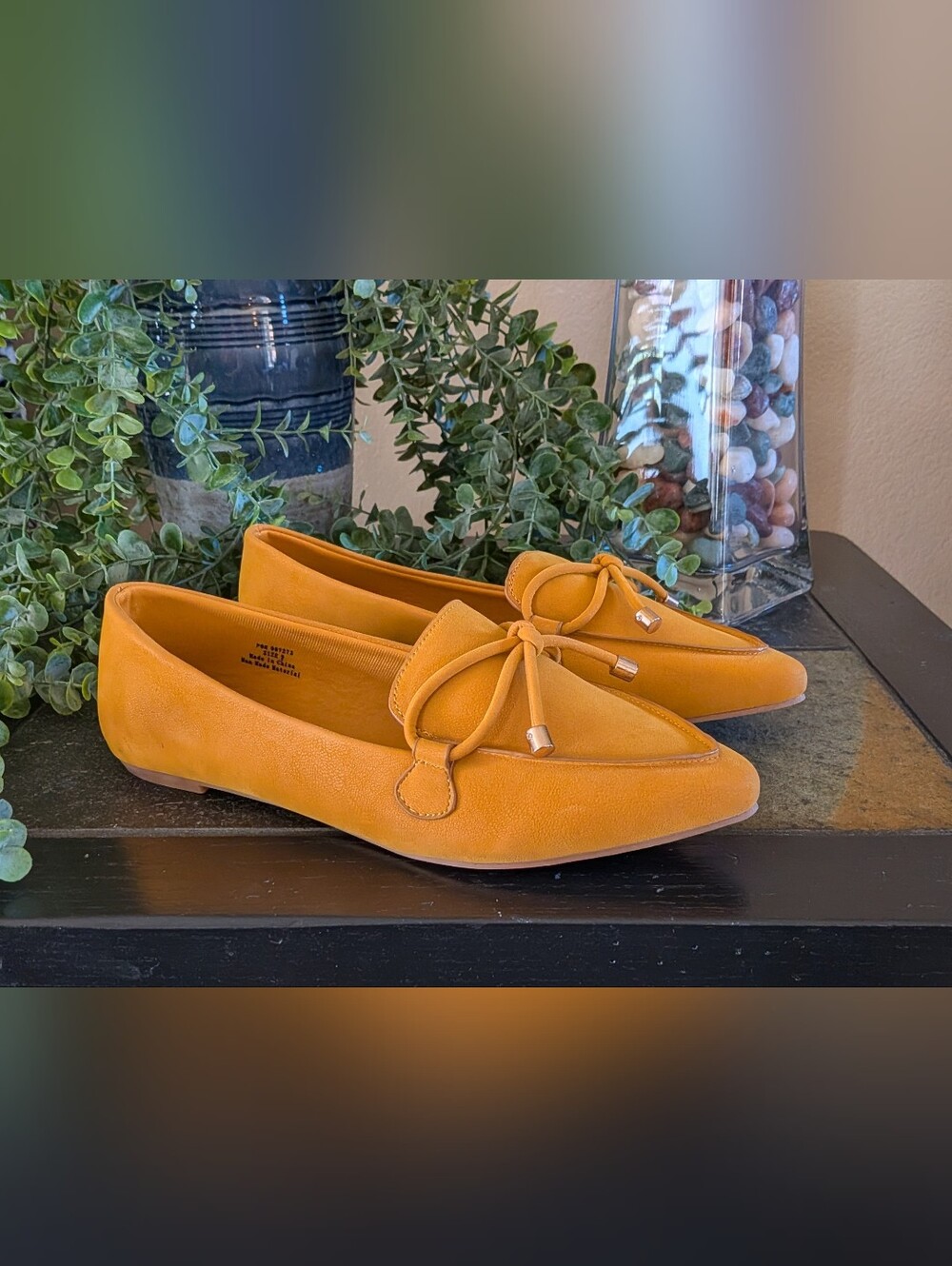 NWT! Journee Collection Flat Suede Loafers in MUSTARD Sz 9M